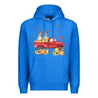 True Royal basenji pumpkin truck fall leaf thanksgiving halloween Premium Hoodie - linhVisuals