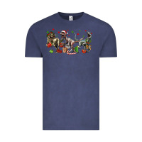 Three Christmas Dinosaurs Vintage Tee | Teevron