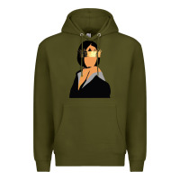 Army Green rihanna artwork Premium Hoodie - linhVisuals