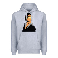 Heather Grey rihanna artwork Premium Hoodie - linhVisuals