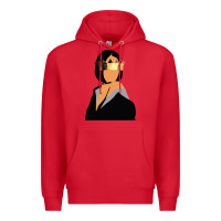 Red rihanna artwork Premium Hoodie - linhVisuals