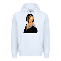 White rihanna artwork Premium Hoodie - linhVisuals