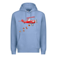 Colony Blue christmas santa claus pilot flying airplane gift tee Premium Hoodie - linhVisuals