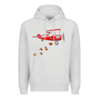 Dove Grey christmas santa claus pilot flying airplane gift tee Premium Hoodie - linhVisuals