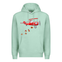Seafoam christmas santa claus pilot flying airplane gift tee Premium Hoodie - linhVisuals