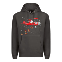 Smoke christmas santa claus pilot flying airplane gift tee Premium Hoodie - linhVisuals