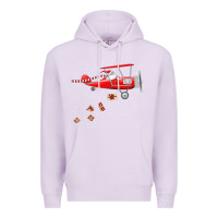 Lilac christmas santa claus pilot flying airplane gift tee Premium Hoodie - linhVisuals
