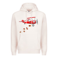 Pale Pink christmas santa claus pilot flying airplane gift tee Premium Hoodie - linhVisuals