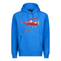 True Royal christmas santa claus pilot flying airplane gift tee Premium Hoodie - linhVisuals
