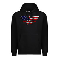 Black Wonder woman american flag Premium Hoodie - linhVisuals