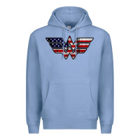 Colony Blue Wonder woman american flag Premium Hoodie - linhVisuals
