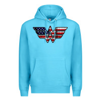 Ocean Blue Wonder woman american flag Premium Hoodie - linhVisuals