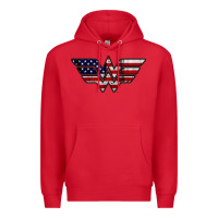 Red Wonder woman american flag Premium Hoodie - linhVisuals