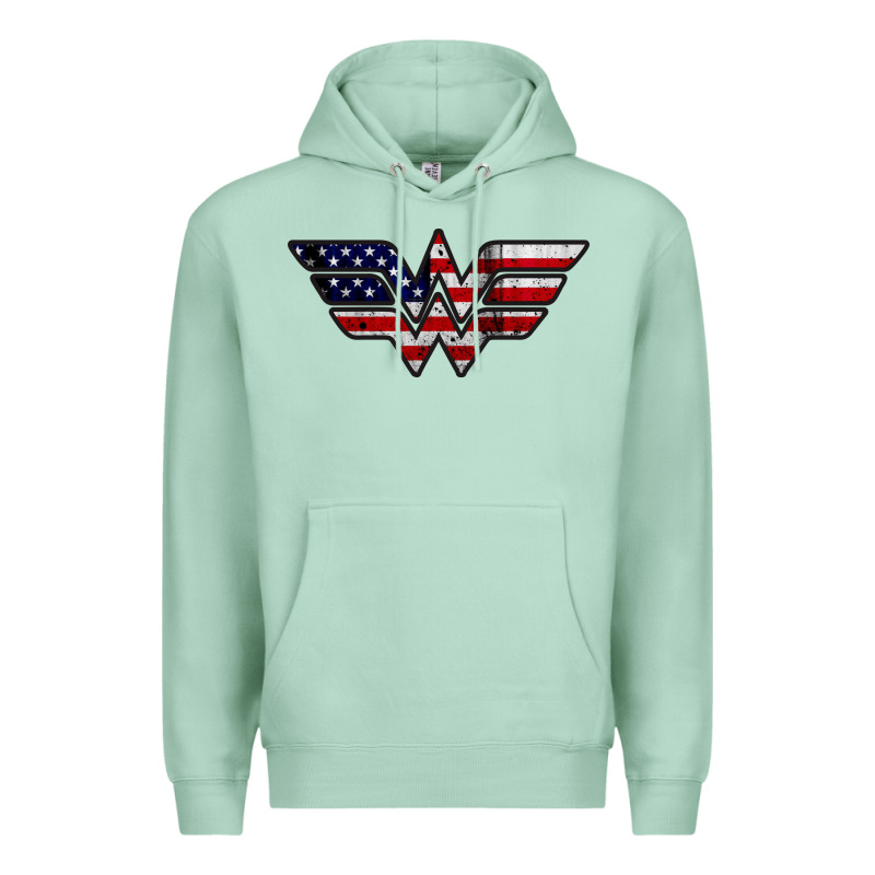 Wonder Woman American Flag Premium Hoodie by linhVisuals | Teevron