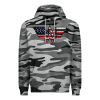 Slate Camo Wonder woman american flag Premium Hoodie - linhVisuals