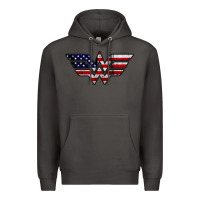 Smoke Wonder woman american flag Premium Hoodie - linhVisuals