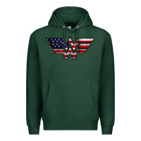 Sports Green Wonder woman american flag Premium Hoodie - linhVisuals