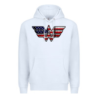 White Wonder woman american flag Premium Hoodie - linhVisuals