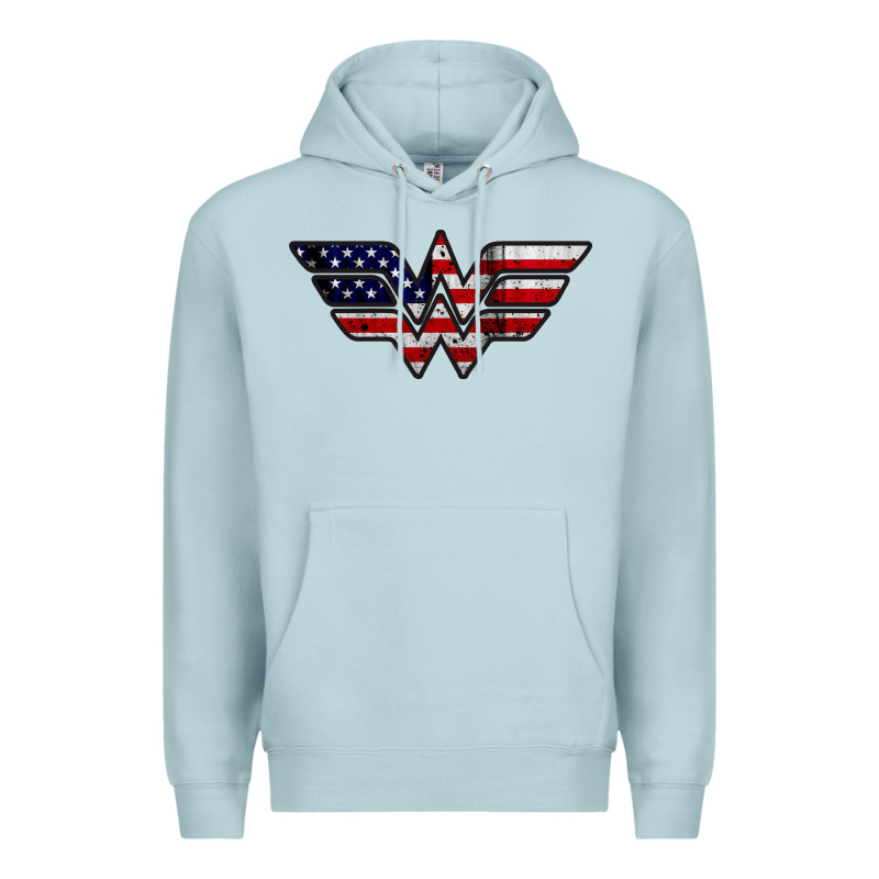 Wonder Woman American Flag Premium Hoodie by linhVisuals | Teevron