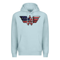 Blue Mist Wonder woman american flag Premium Hoodie - linhVisuals