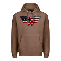 Chestnut Wonder woman american flag Premium Hoodie - linhVisuals