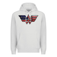 Dove Grey Wonder woman american flag Premium Hoodie - linhVisuals