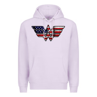 Lilac Wonder woman american flag Premium Hoodie - linhVisuals