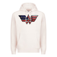 Pale Pink Wonder woman american flag Premium Hoodie - linhVisuals