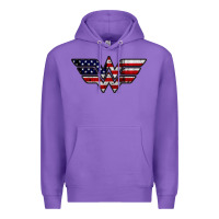 Purple Wonder woman american flag Premium Hoodie - linhVisuals