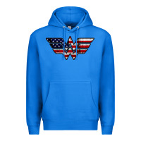 True Royal Wonder woman american flag Premium Hoodie - linhVisuals