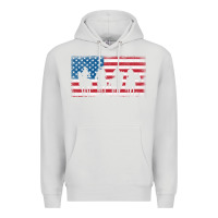 Dove Grey cowboy patriotic american flag 4th of july gift tee Premium Hoodie - linhVisuals