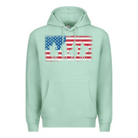 Seafoam cowboy patriotic american flag 4th of july gift tee Premium Hoodie - linhVisuals