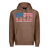 Chestnut cowboy patriotic american flag 4th of july gift tee Premium Hoodie - linhVisuals