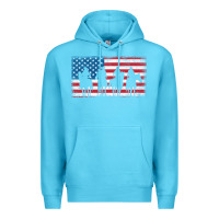 Ocean Blue cowboy patriotic american flag 4th of july gift tee Premium Hoodie - linhVisuals