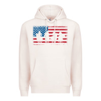 Pale Pink cowboy patriotic american flag 4th of july gift tee Premium Hoodie - linhVisuals