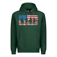 Sports Green cowboy patriotic american flag 4th of july gift tee Premium Hoodie - linhVisuals