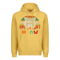 Antique Gold funny vintage raccoon meow raccoon lovers Premium Hoodie - linhVisuals