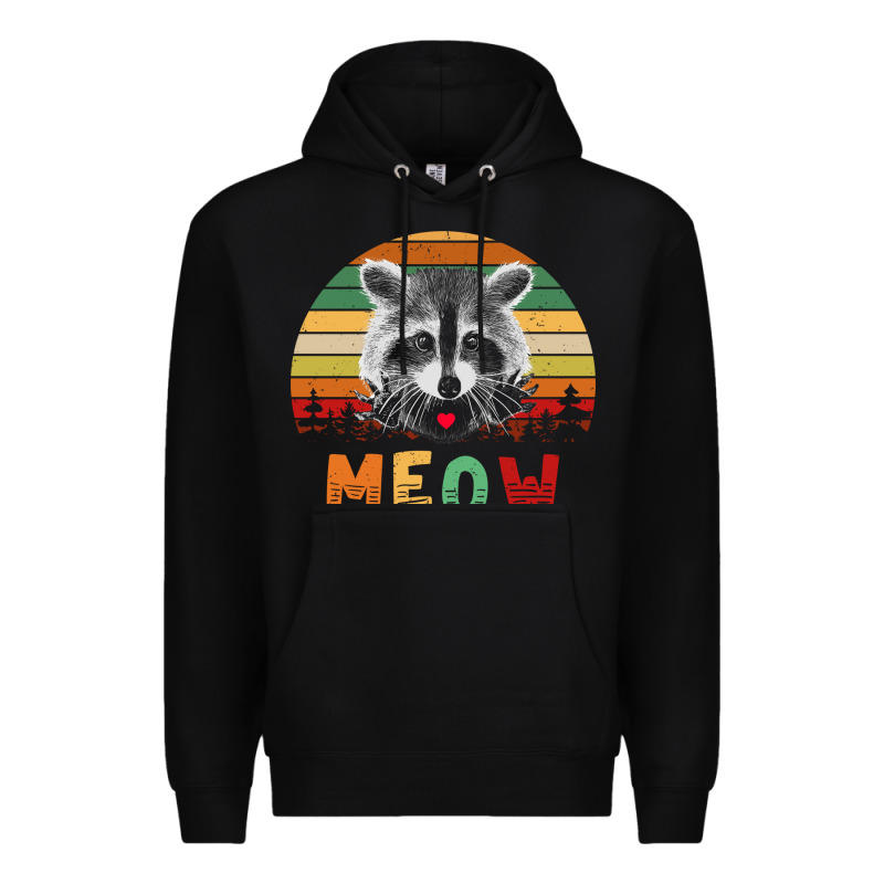 Funny Vintage Raccoon Meow Raccoon Lovers Premium Hoodie by linhVisuals | Teevron