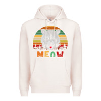 Pale Pink funny vintage raccoon meow raccoon lovers Premium Hoodie - linhVisuals
