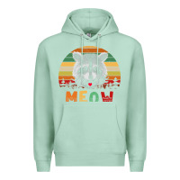 Seafoam funny vintage raccoon meow raccoon lovers Premium Hoodie - linhVisuals