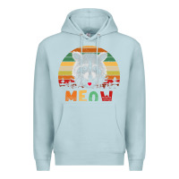 Blue Mist funny vintage raccoon meow raccoon lovers Premium Hoodie - linhVisuals