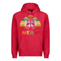 Cardinal funny vintage raccoon meow raccoon lovers Premium Hoodie - linhVisuals