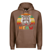 Chestnut funny vintage raccoon meow raccoon lovers Premium Hoodie - linhVisuals