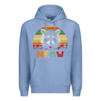 Colony Blue funny vintage raccoon meow raccoon lovers Premium Hoodie - linhVisuals