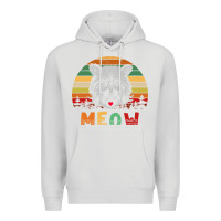 Dove Grey funny vintage raccoon meow raccoon lovers Premium Hoodie - linhVisuals