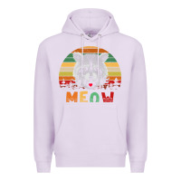 Lilac funny vintage raccoon meow raccoon lovers Premium Hoodie - linhVisuals