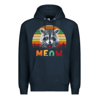 Navy funny vintage raccoon meow raccoon lovers Premium Hoodie - linhVisuals