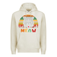 Oatmeal Heather funny vintage raccoon meow raccoon lovers Premium Hoodie - linhVisuals