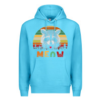 Ocean Blue funny vintage raccoon meow raccoon lovers Premium Hoodie - linhVisuals