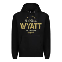 Black The Legend Wyatt Funny Personalized Name Premium Hoodie - linhVisuals